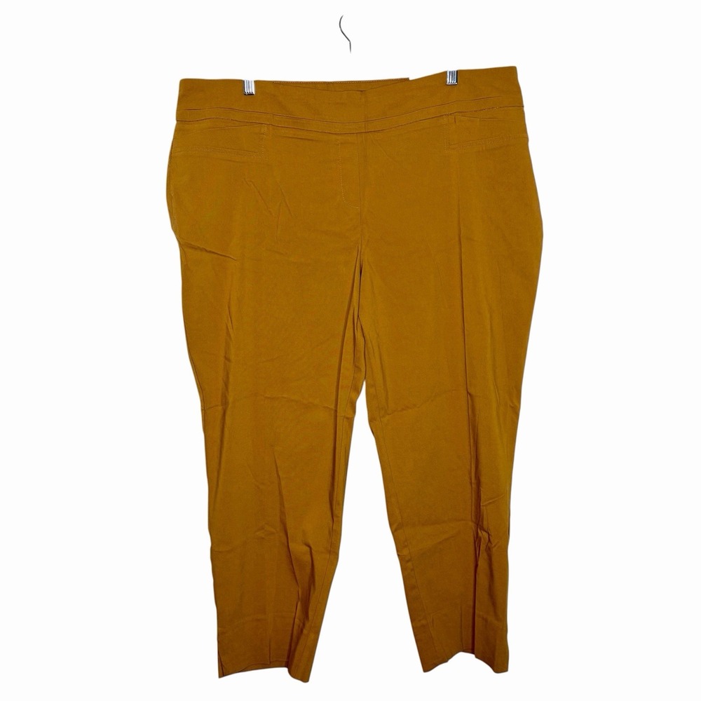 Dalia Pull On Ankle Pants Womens Size 22W Career Work Office Stretch Tapered